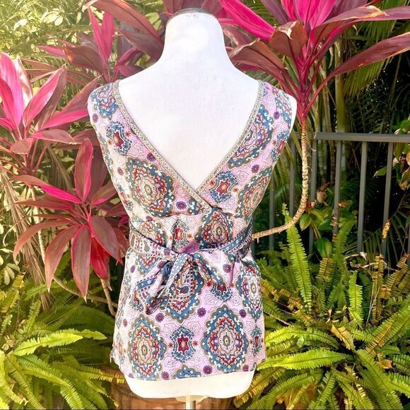 Alice & Trixie Paisley Silk Sleeveless Blouse - Picture 5 of 7
